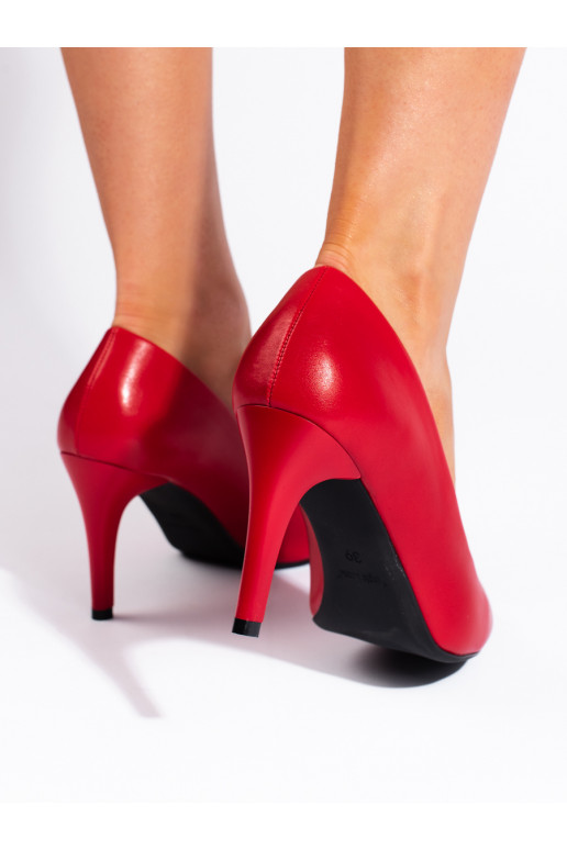 Červené lodičky na tenkém podpatku Sergio Leone