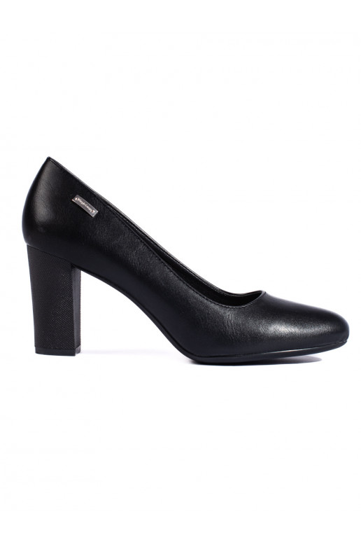 Černé dámské lodičky na podpatku Sergio Leone