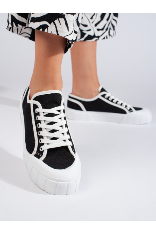 Pohodlné dámské černé tenisky