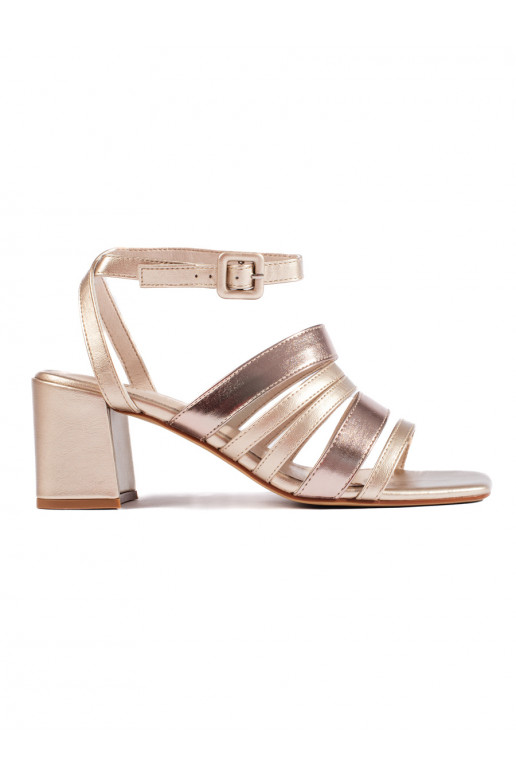 Zlaté dámské sandály s pásky Sergio Leone