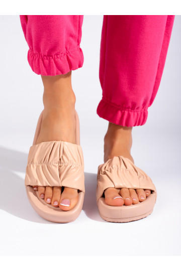 Béžové dámské nazouváky 2