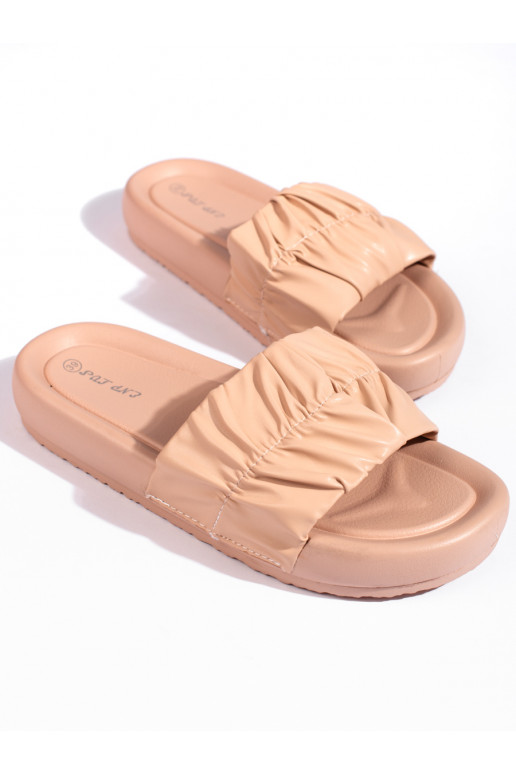 Béžové dámské nazouváky