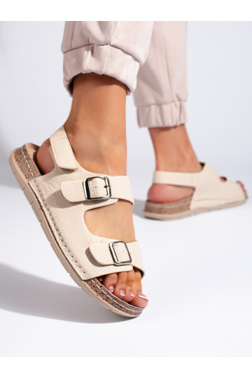 Béžové dámské sandály 2