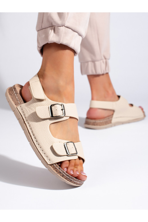 Béžové dámské sandály