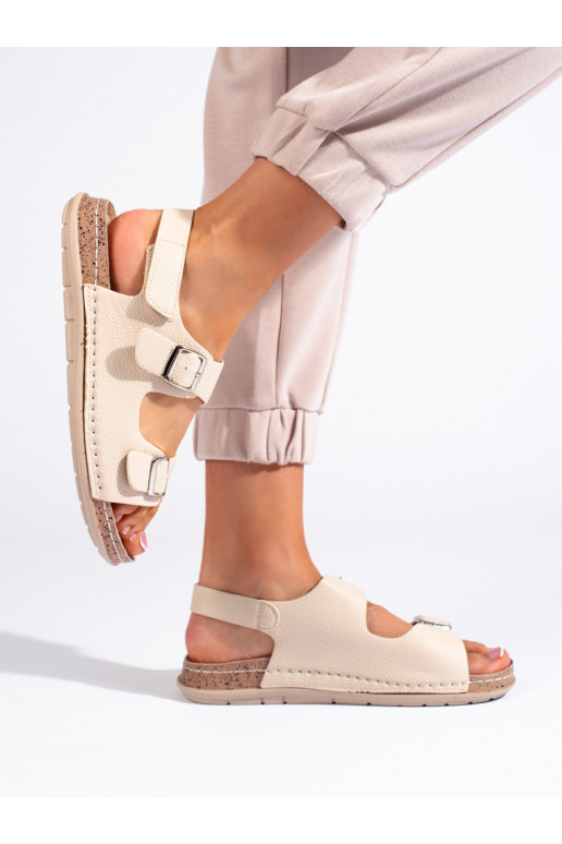 Béžové dámské sandály