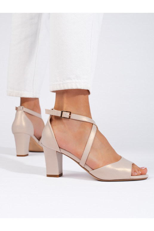 Elegantní zlaté sandály s pásky Sergio Leone
