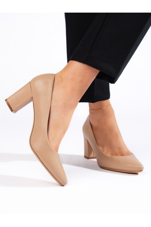 Pohodlné béžové semišové lodičky Sergio Leone Pohodlné béžové semišové lodičky Sergio Leone