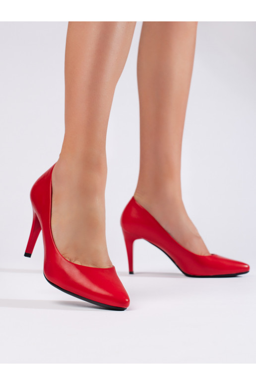 Červené lodičky na tenkém podpatku Sergio Leone