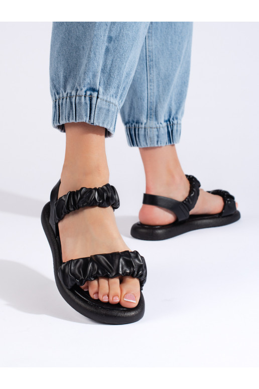 Hnědé pohodlné nazouvací dámské sandály