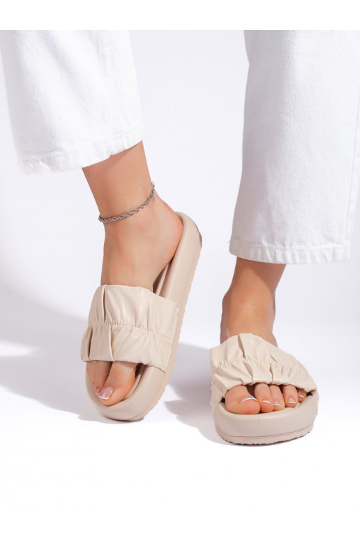 Béžové dámské nazouváky