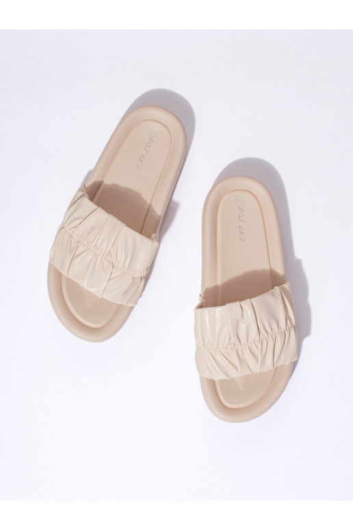 Béžové dámské nazouváky