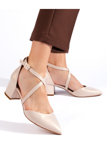 Béžové dámské lodičky Sergio Leone