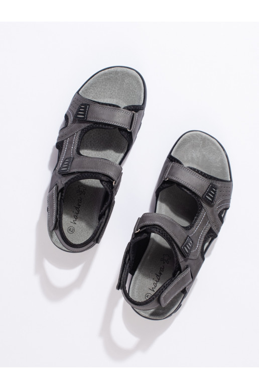 Pánské sandály na suchý zip šedé