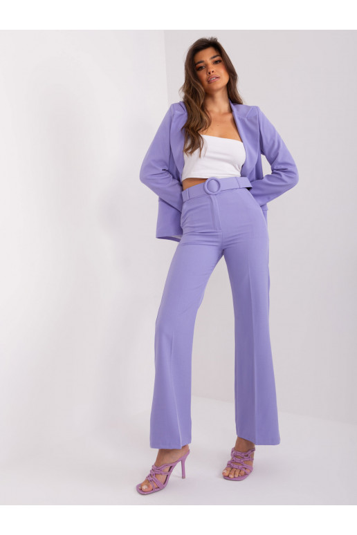 Klasické kalhoty ve fialové barvě