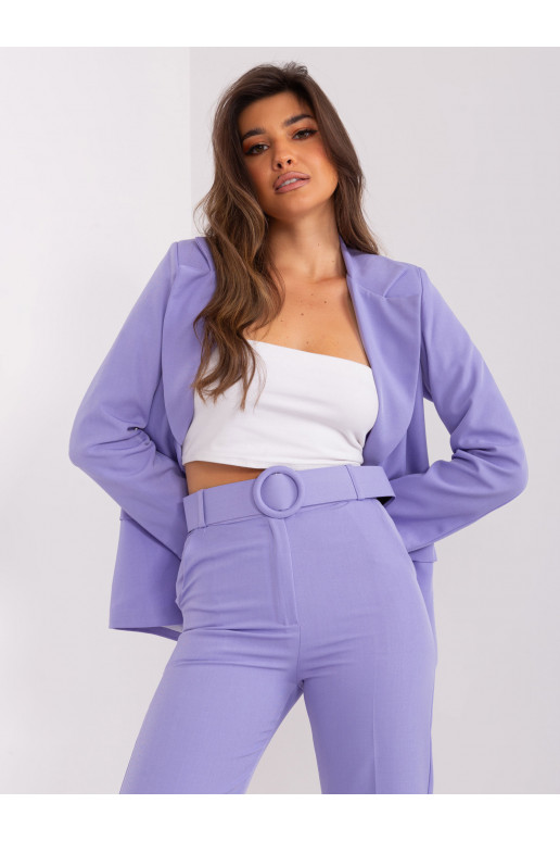 Klasické kalhoty ve fialové barvě