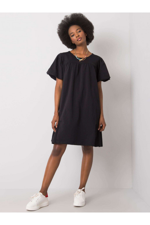 Černé bavlněné šaty Liliyana RUE PARIS Černé bavlněné šaty Liliyana RUE PARIS