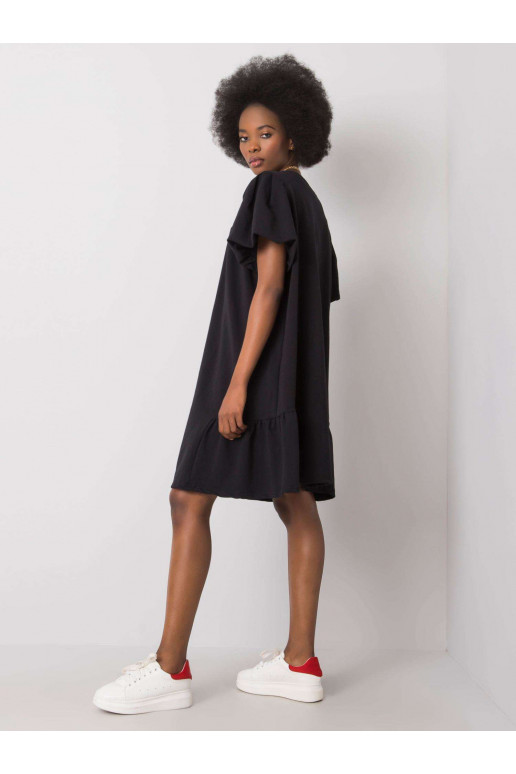 Černé bavlněné šaty Liliyana RUE PARIS Černé bavlněné šaty Liliyana RUE PARIS