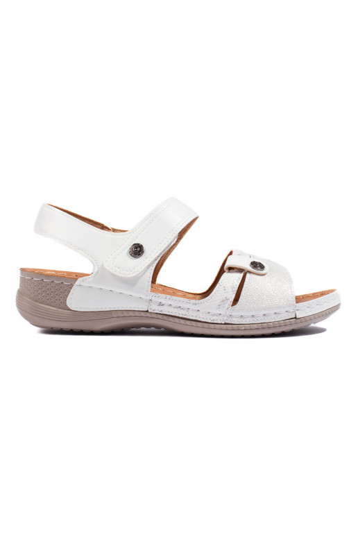 Pohodlné dámské sandály bílé