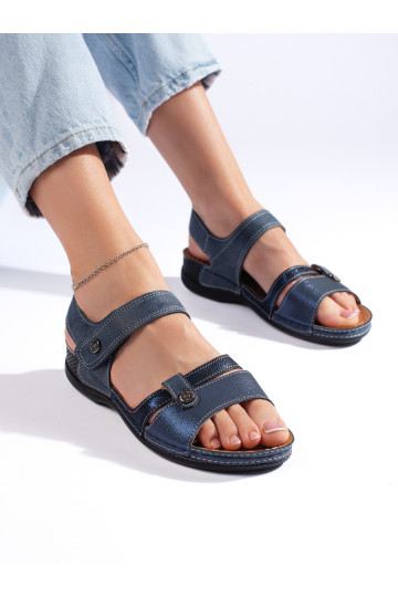 Pohodlné dámské sandály modré