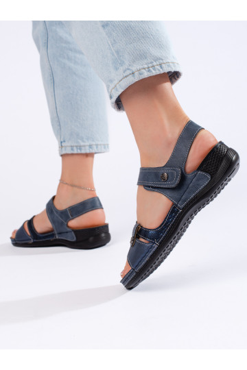 Pohodlné dámské sandály modré 2