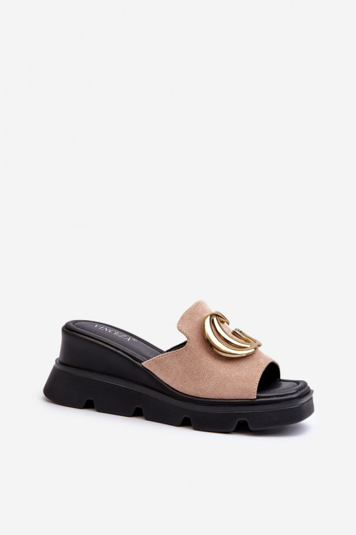 Moteriškos šlepetės smėlio spalvos Iaria Moteriškos šlepetės smėlio spalvos Iaria