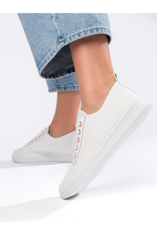 Dámské klasické dírkované tenisky bílé