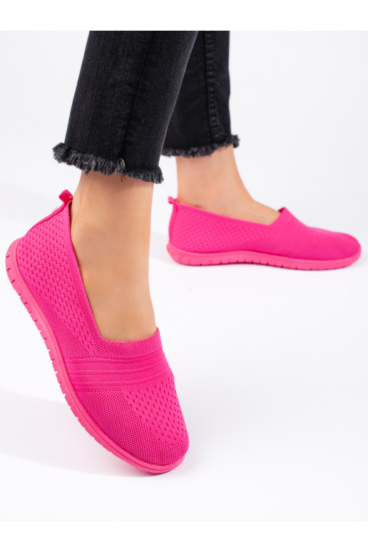 Růžové nazouvací sportovní boty