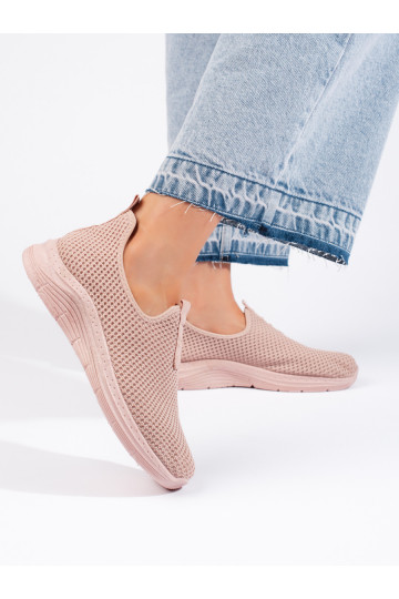 Růžové textilní sportovní boty 2
