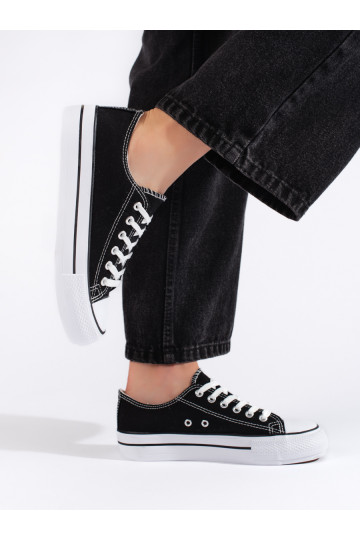 Dámské tenisky na platformě černé