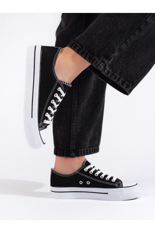 Dámské tenisky na platformě černé