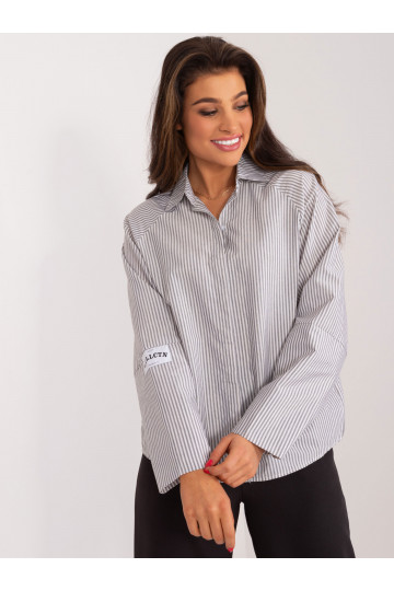 Košile bílo-šedá