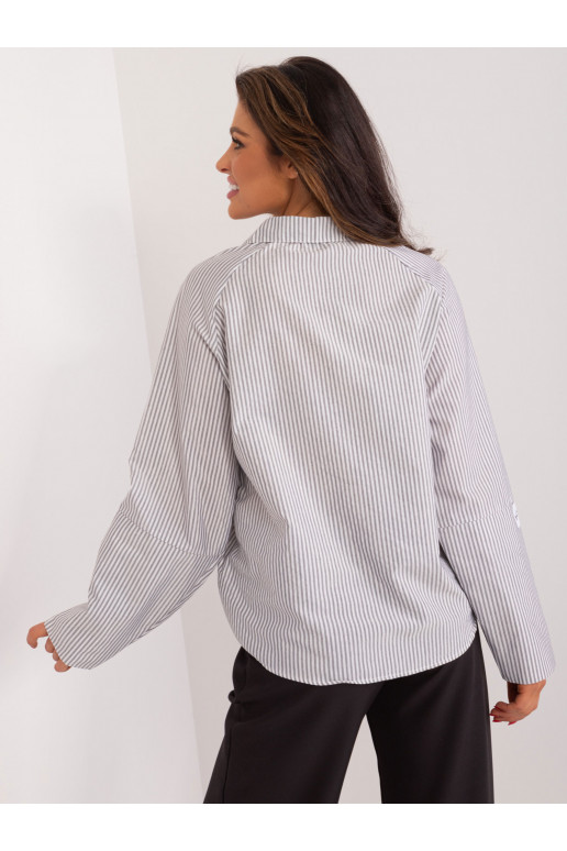 Košile bílo-šedá