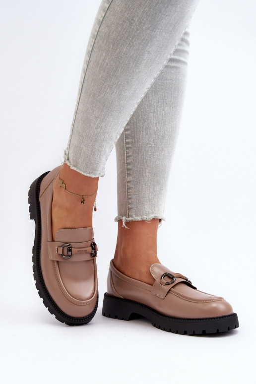 Mokasinai smėlio spalvos Ledda