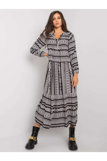 Černé viskózové šaty značky...