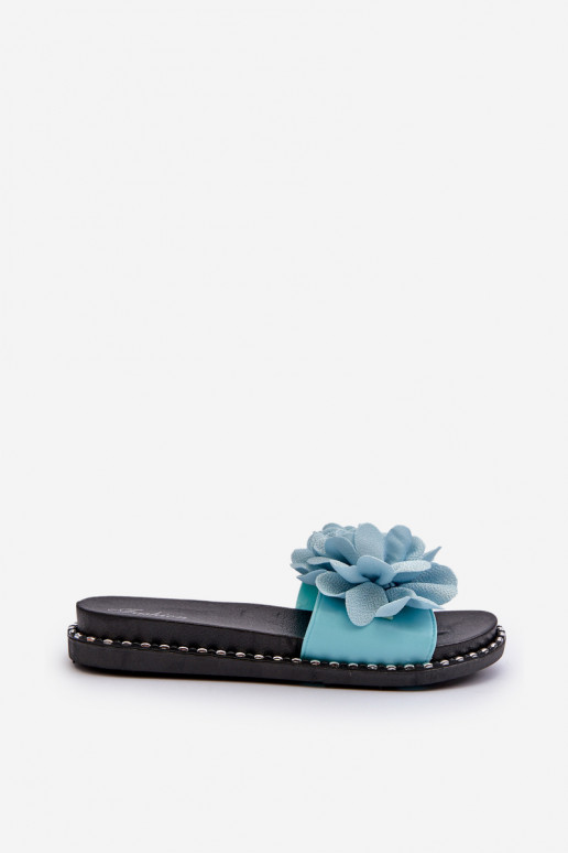 Moteriškos šlepetės su gėlių...