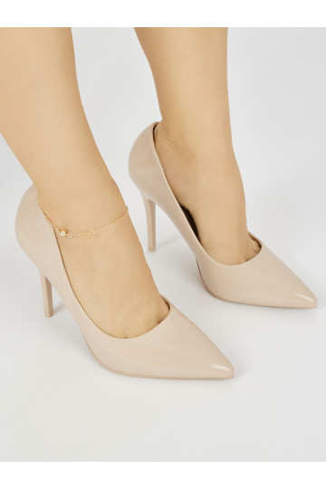 Klasické béžové dámské lodičky 2