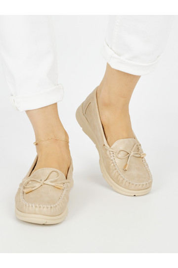 Zlaté pohodlné mokasíny z ekokůže 2