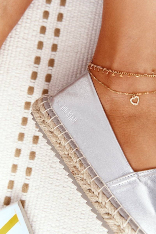 Odinės espadrilės Big Star sidabro...