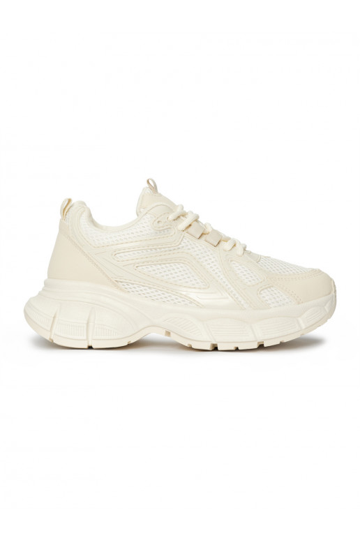 Béžové sneakersy na hrubé podrážce