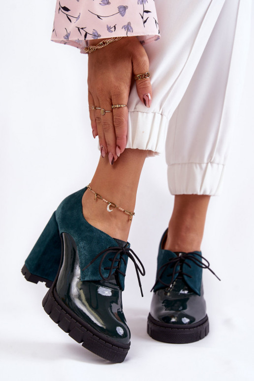 Aulinukai su platforma žalios spalvos...