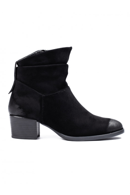 Nazouvací kotníkové dámské boty Potocki černé
