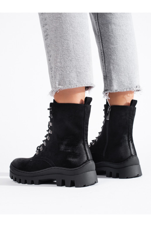 Černé semišové workery Potocki