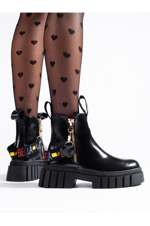 Černé kotníkové boty workery