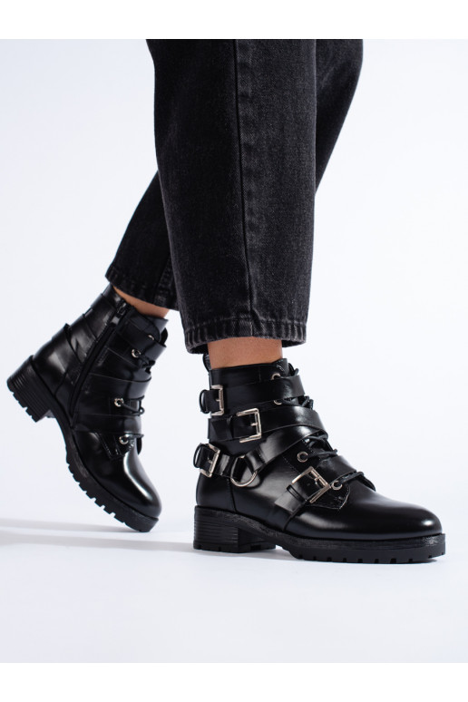 Černé kotníkové boty workery