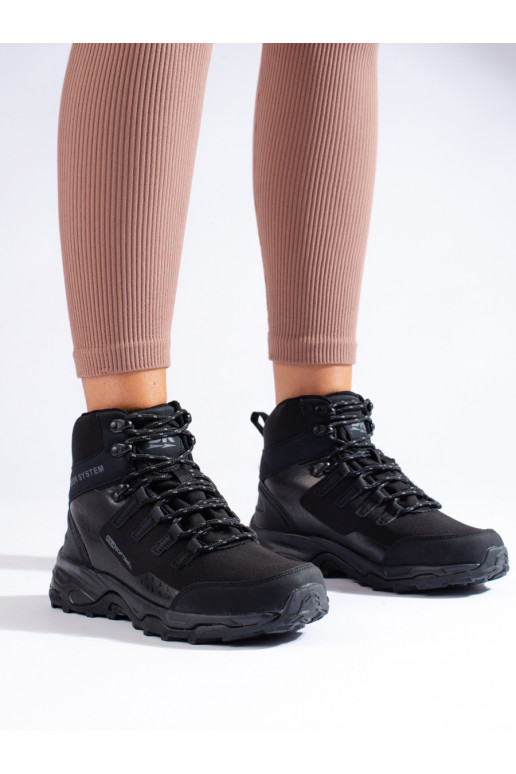 Pohodlné dámské trekové boty s vysokým svrškem DK černé