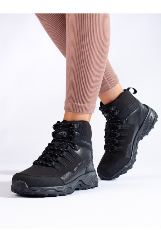 Pohodlné dámské trekové boty s vysokým svrškem DK černé