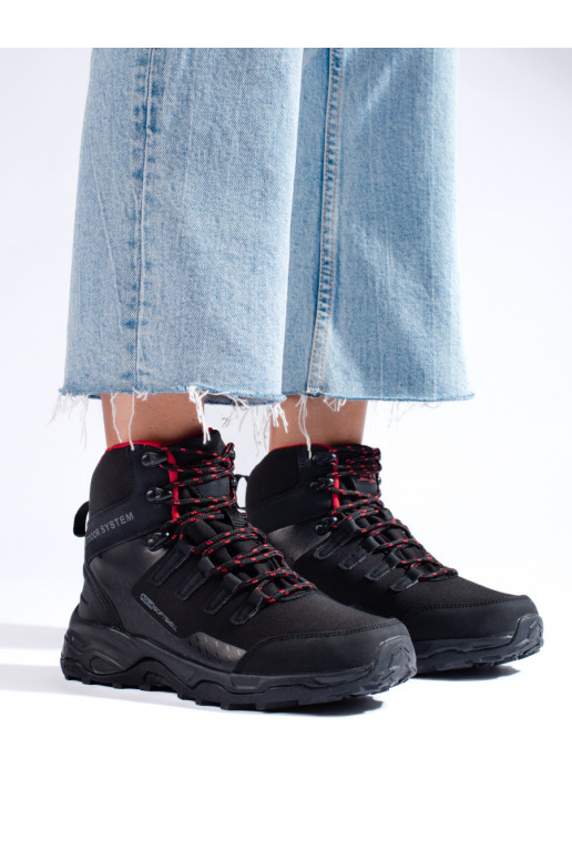 Pohodlné dámské trekové boty s vysokým svrškem DK černé