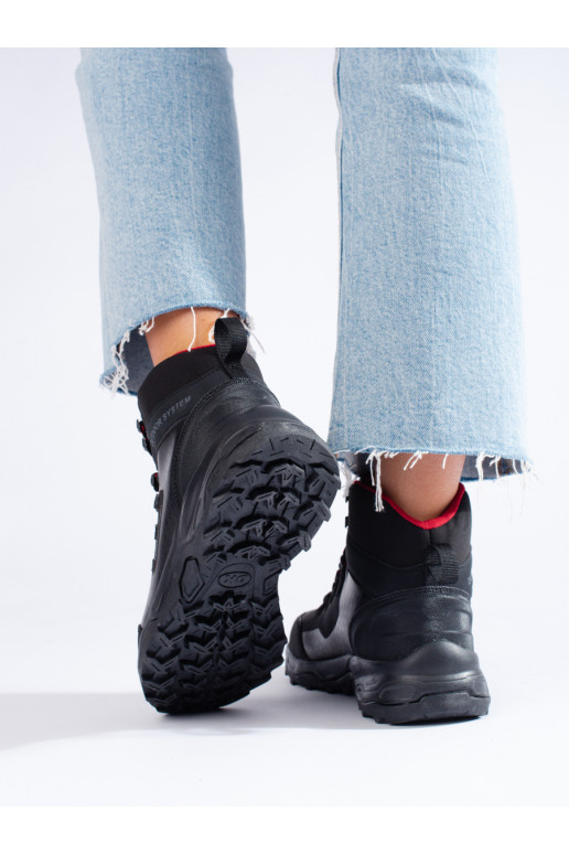 Pohodlné dámské trekové boty s vysokým svrškem DK černé