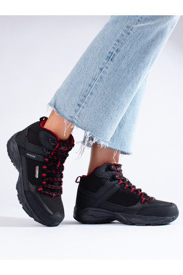 Dámské trekové boty s vysokým svrškem DK černo-červené