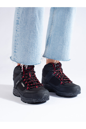 Dámské trekové boty s vysokým svrškem DK černo-červené 2